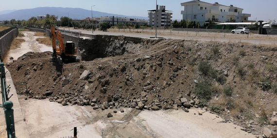 Dallıca’daki çöken duvar için DSİ harekete geçti; 1 ayda bitecek
